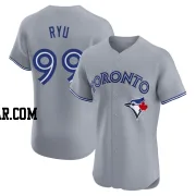 Hyun Jin Ryu Men's Toronto Blue Jays Gray Elite Road Jersey