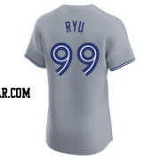 Hyun Jin Ryu Men's Toronto Blue Jays Gray Elite Road Jersey