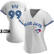 Hyun Jin Ryu Women's Toronto Blue Jays White Authentic Home Jersey