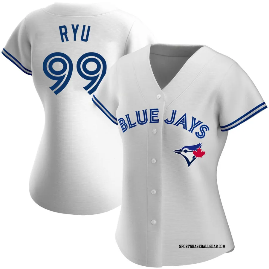 Hyun Jin Ryu Women's Toronto Blue Jays White Authentic Home Jersey