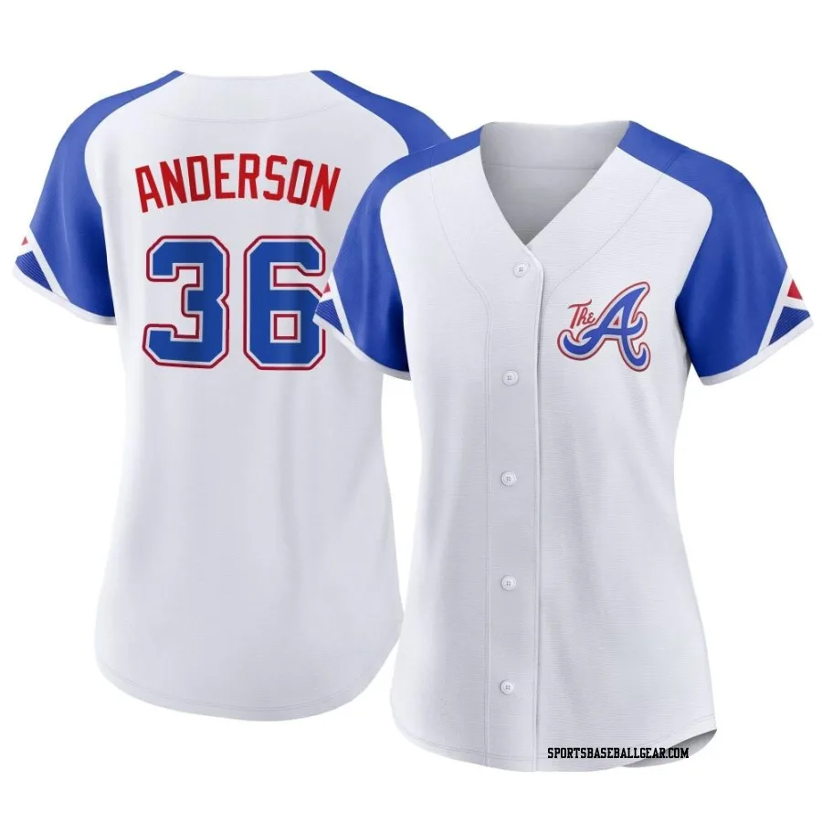 Ian Anderson Women's Atlanta Braves White Authentic 2023 City Connect Jersey