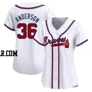 Ian Anderson Women's Atlanta Braves White Limited Home Jersey