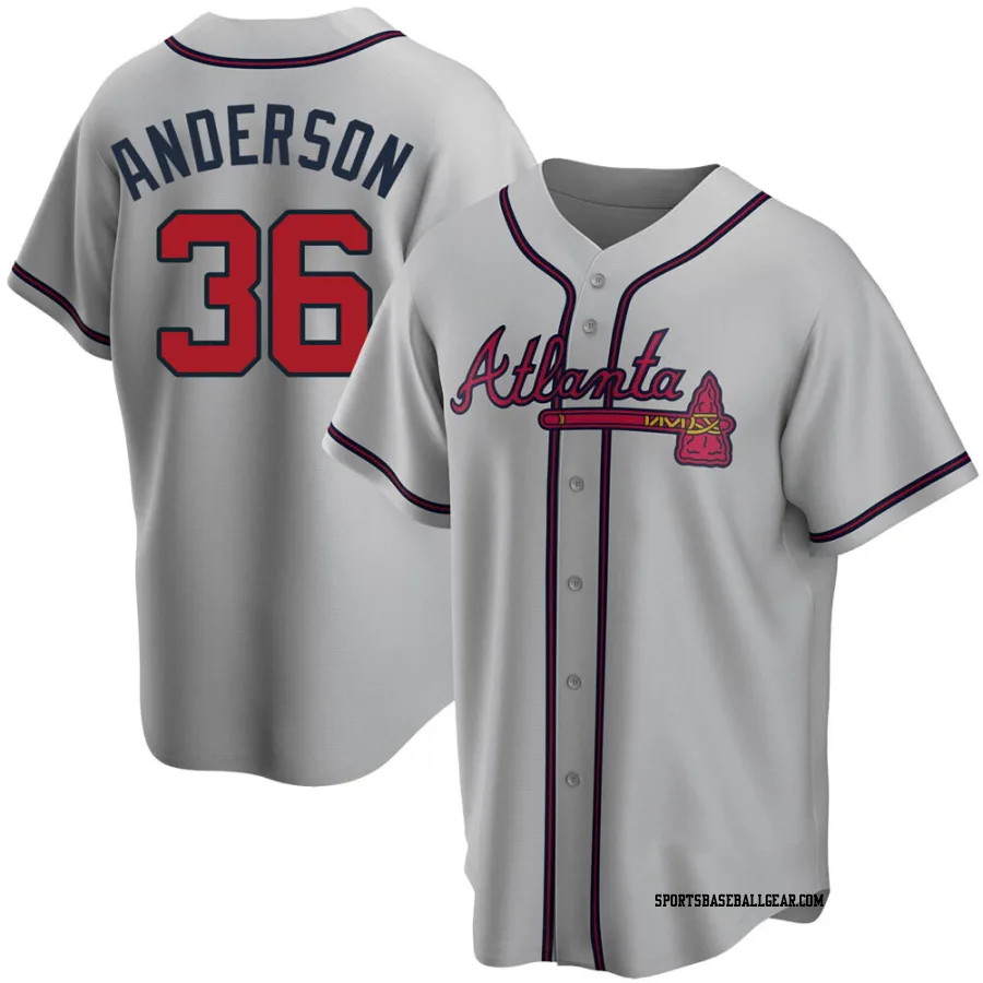 Ian Anderson Youth Atlanta Braves Gray Replica Road Jersey