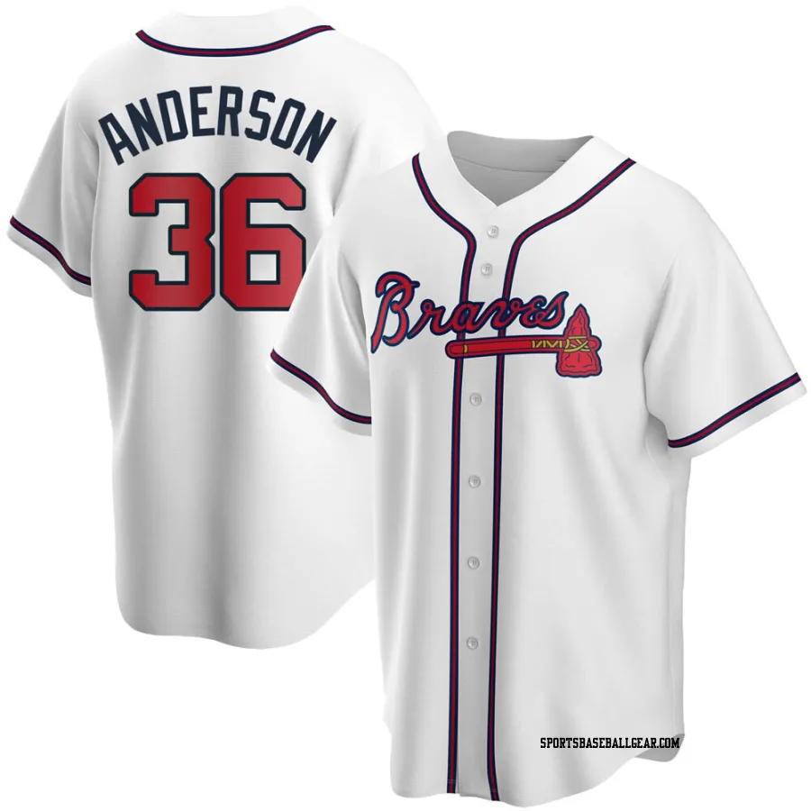 Ian Anderson Youth Atlanta Braves White Replica Home Jersey