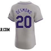 Ian Desmond Men's Colorado Rockies Gray Elite Road Jersey