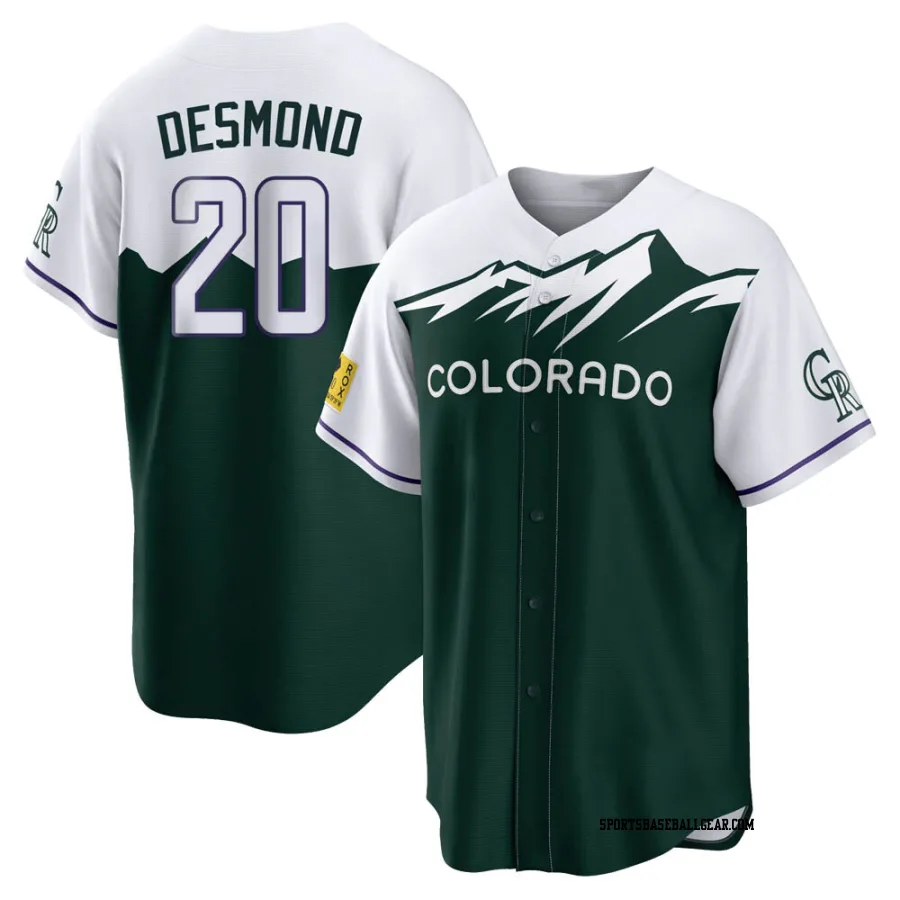 Ian Desmond Men's Colorado Rockies Green Replica 2022 City Connect Jersey