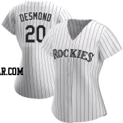 Ian Desmond Women's Colorado Rockies White Authentic Home Jersey