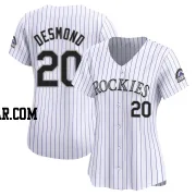 Ian Desmond Women's Colorado Rockies White Limited Home Jersey