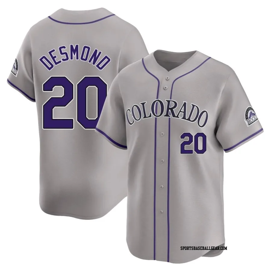 Ian Desmond Youth Colorado Rockies Gray Limited Road Jersey