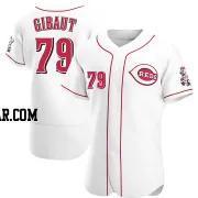 Ian Gibaut Men's Cincinnati Reds White Authentic Home Jersey