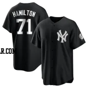 Ian Hamilton Men's New York Yankees Black/White Replica Jersey