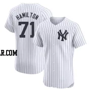 Ian Hamilton Men's New York Yankees White Elite Home Jersey