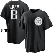 Ian Happ Men's Chicago Cubs Black/White Replica Jersey