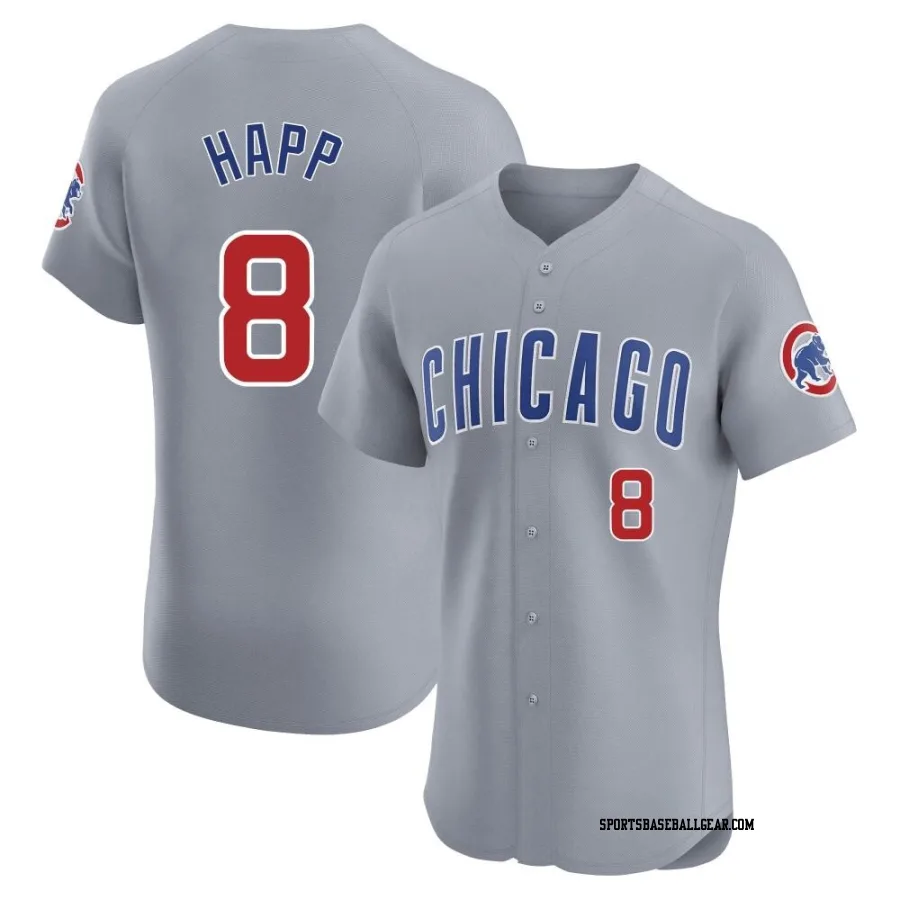 Ian Happ Men's Chicago Cubs Gray Elite Road Jersey