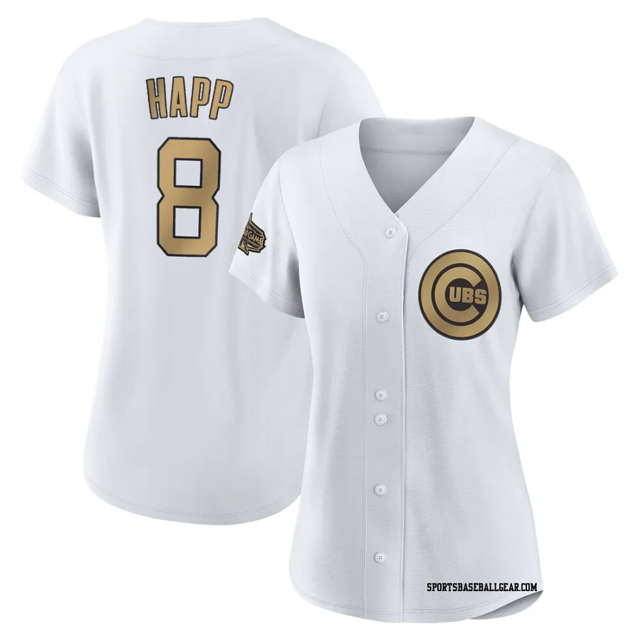 Ian Happ Women's Chicago Cubs White Game Authentic 2022 All-Star Jersey