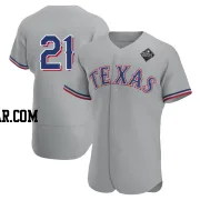 Ian Kennedy Men's Texas Rangers Gray Authentic Road 2023 World Series Jersey