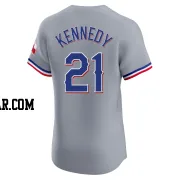 Ian Kennedy Men's Texas Rangers Gray Elite Road Jersey