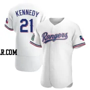 Ian Kennedy Men's Texas Rangers White Authentic Home Jersey