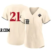 Ian Kennedy Women's Texas Rangers Cream Authentic 2023 City Connect 2023 World Series Jersey