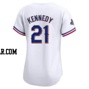 Ian Kennedy Women's Texas Rangers Gold Limited White 2024 Collection Jersey