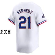 Ian Kennedy Youth Texas Rangers Gold Limited White 2024 Collection Jersey