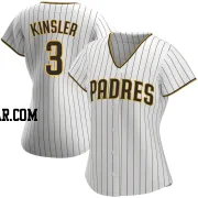 Ian Kinsler Women's San Diego Padres White/Brown Authentic Home Jersey