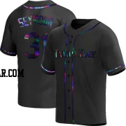 Ian Seymour Men's Tampa Bay Rays Black Holographic Replica Alternate Jersey