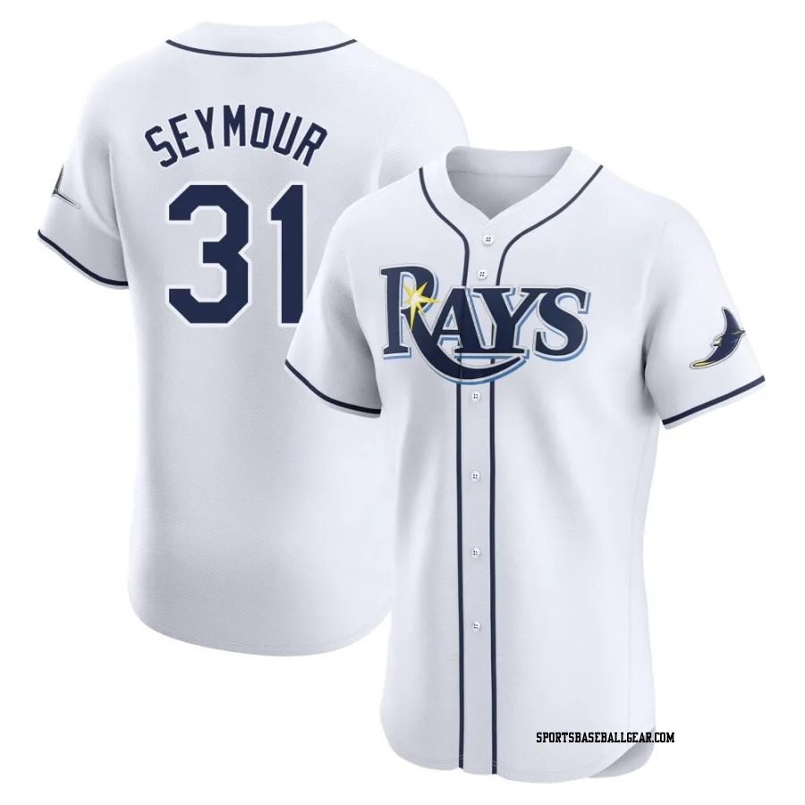 Ian Seymour Men's Tampa Bay Rays White Elite Home Jersey