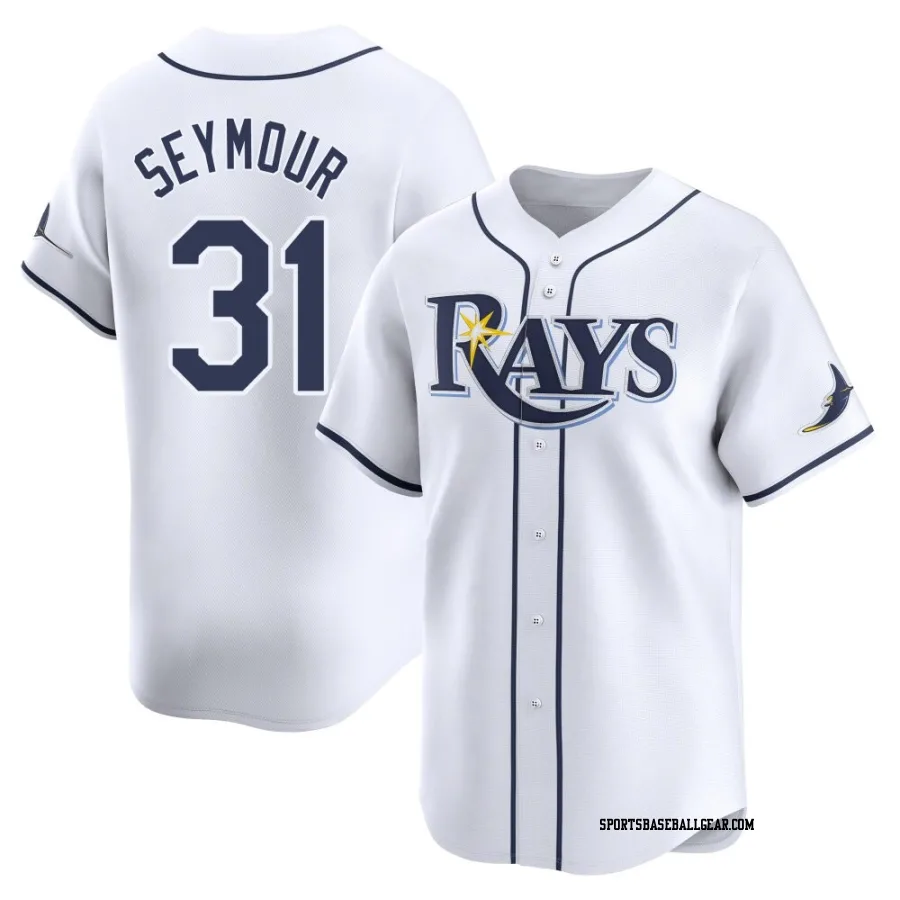 Ian Seymour Men's Tampa Bay Rays White Limited Home Jersey