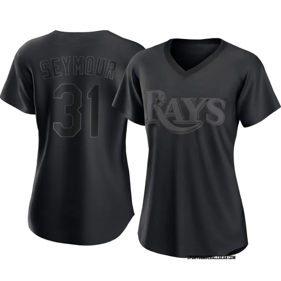 Ian Seymour Women's Tampa Bay Rays Black Authentic Pitch Fashion Jersey