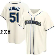 Ichiro Suzuki Men's Seattle Mariners Cream Replica Alternate Jersey