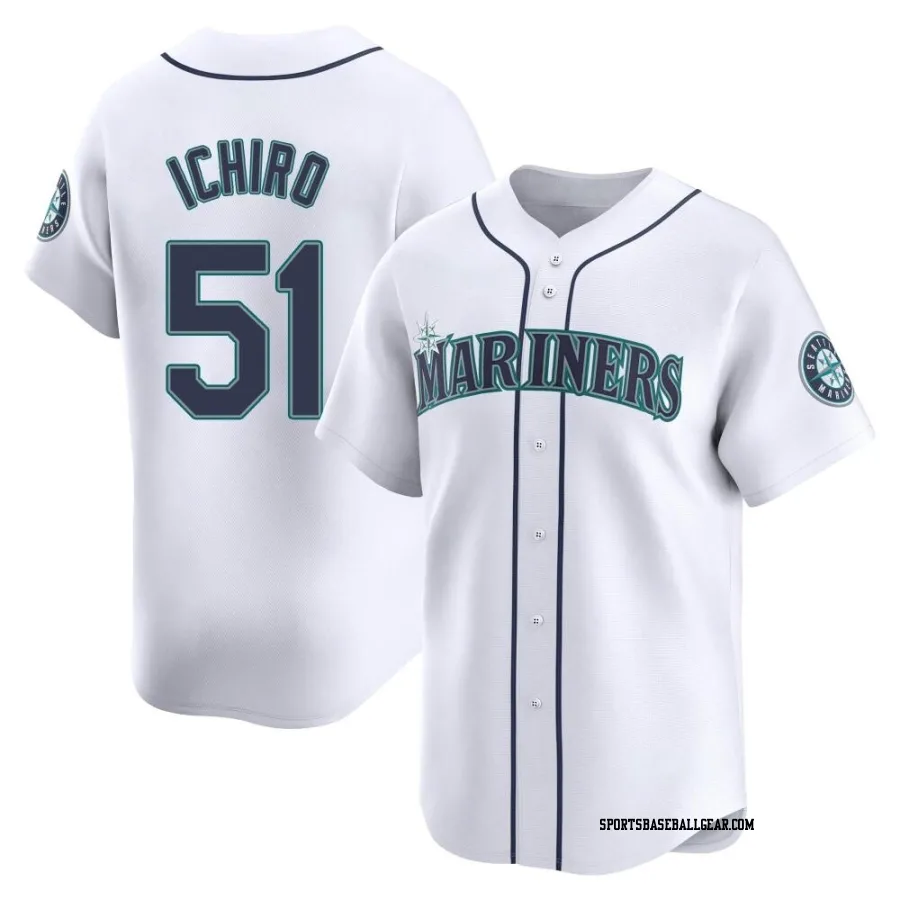 Ichiro Suzuki Men's Seattle Mariners White Limited Home Jersey