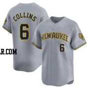 Isaac Collins Men's Milwaukee Brewers Gray Limited Away Jersey