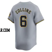 Isaac Collins Men's Milwaukee Brewers Gray Limited Away Jersey