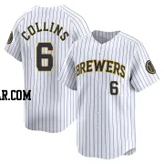 Isaac Collins Men's Milwaukee Brewers White Limited Alternate Jersey