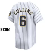 Isaac Collins Men's Milwaukee Brewers White Limited Alternate Jersey