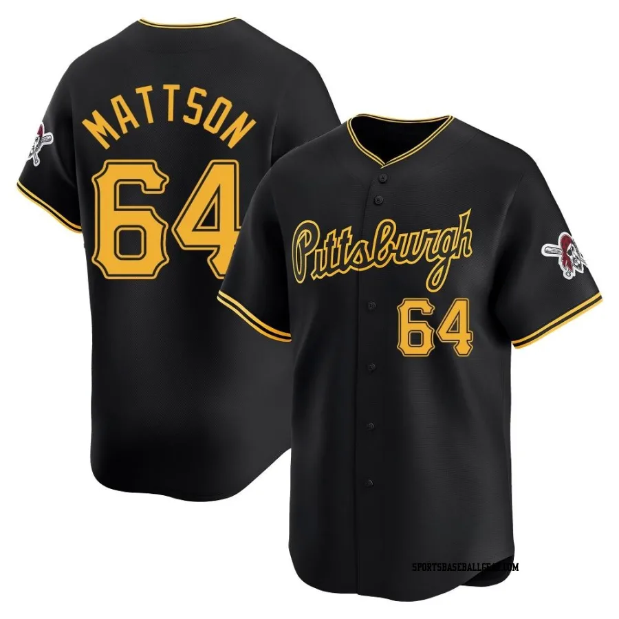 Isaac Mattson Men's Pittsburgh Pirates Black Limited Alternate Jersey