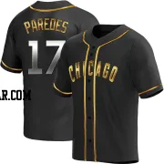 Isaac Paredes Men's Chicago Cubs Black Golden Replica Alternate Jersey