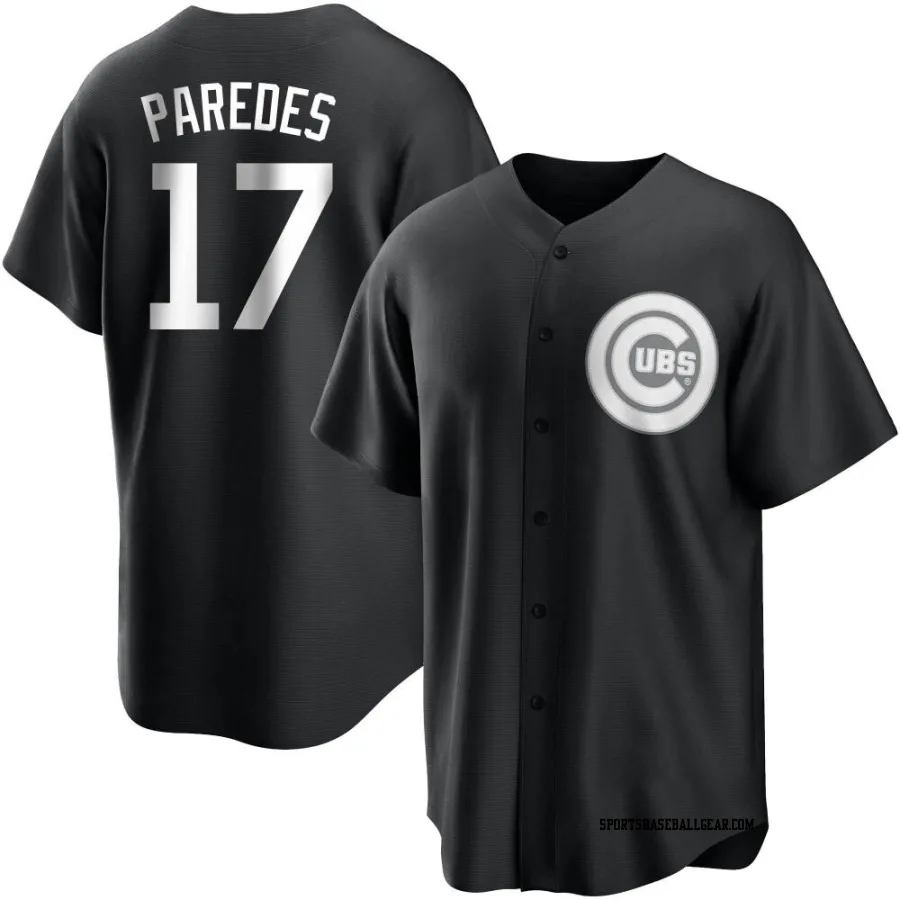 Isaac Paredes Men's Chicago Cubs Black/White Replica Jersey