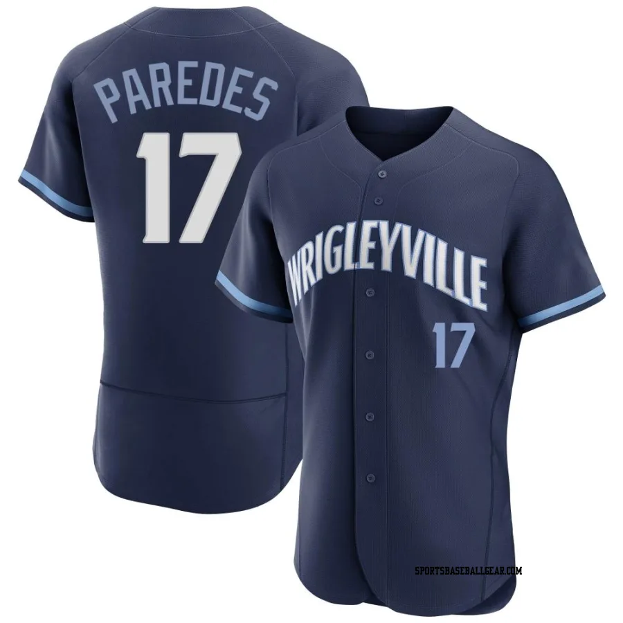 Isaac Paredes Men's Chicago Cubs Navy Authentic 2021 City Connect Jersey