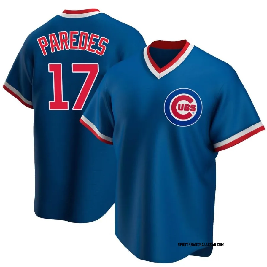 Isaac Paredes Men's Chicago Cubs Royal Replica Road Cooperstown Collection Jersey