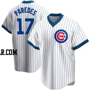 Isaac Paredes Men's Chicago Cubs White Replica Home Cooperstown Collection Jersey