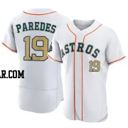 Isaac Paredes Men's Houston Astros Gold Authentic White 2023 Collection Jersey