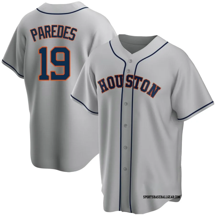 Isaac Paredes Men's Houston Astros Gray Replica Road Jersey