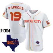 Isaac Paredes Men's Houston Astros White Authentic 2023 Space City Ready 2 Reign Flex Base Jersey