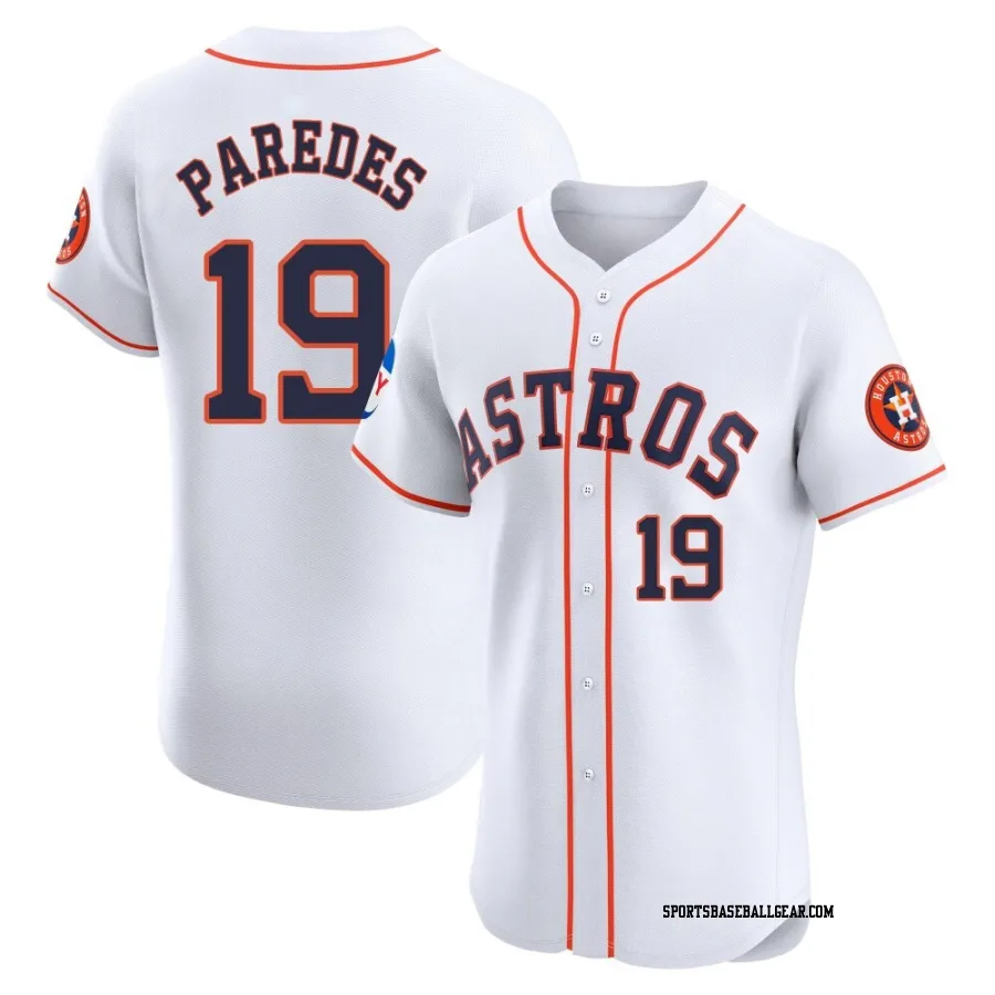 Isaac Paredes Men's Houston Astros White Elite Home Patch Jersey