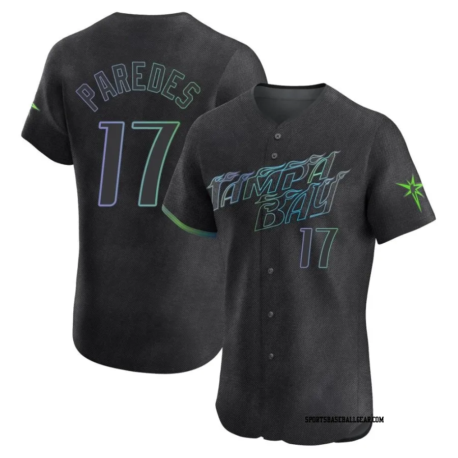 Isaac Paredes Men's Tampa Bay Rays Charcoal Elite 2024 City Connect Jersey