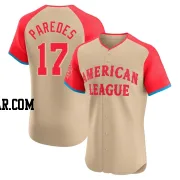 Isaac Paredes Men's Tampa Bay Rays Cream Elite American League 2024 All-Star Game Jersey