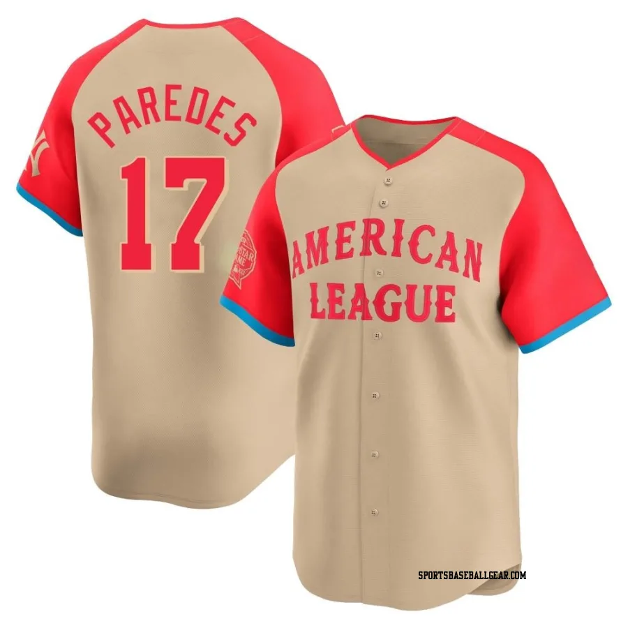 Isaac Paredes Men's Tampa Bay Rays Cream Limited American League 2024 All-Star Game Jersey