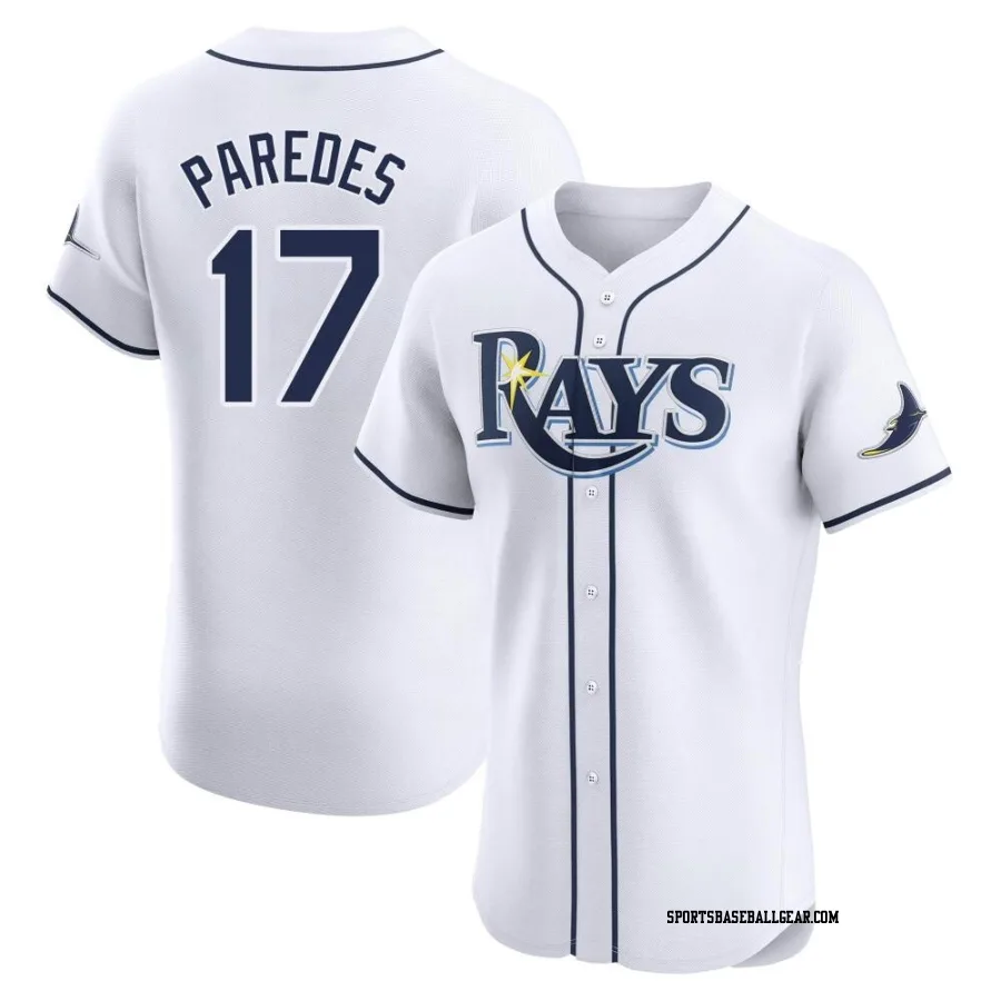 Isaac Paredes Men's Tampa Bay Rays White Elite Home Jersey